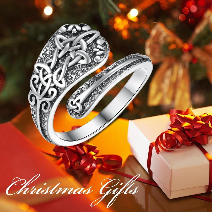 並行輸入品】Feijiesi ウィッチノットリング 925スターリングシルバー