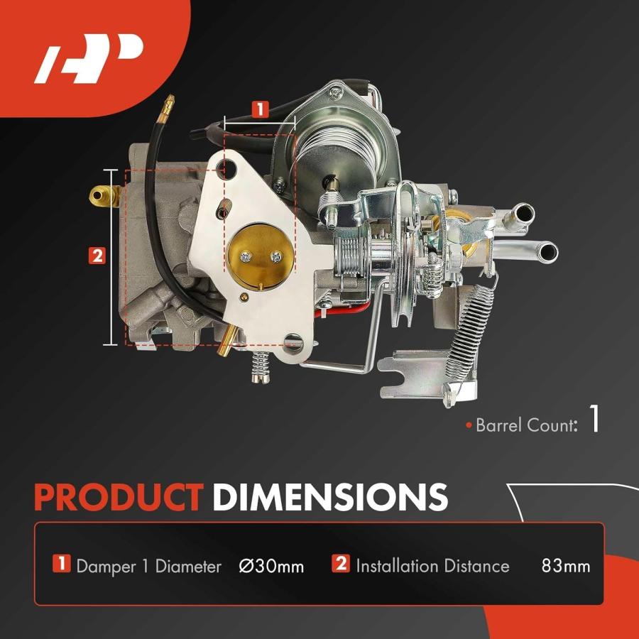 【並行輸入品】A-Premium キャブレター 交換用 日産 K21 K25 フォークリフト TCM LO2 エンジン メカニカルチョーク バレル1個の画像