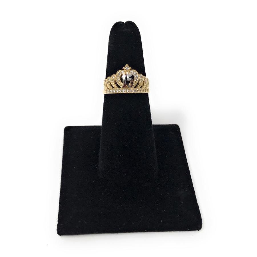 【並行輸入品】Ioka   14K Two Tone Solid Gold CZ 15 Years Birthday Princess Quiの画像