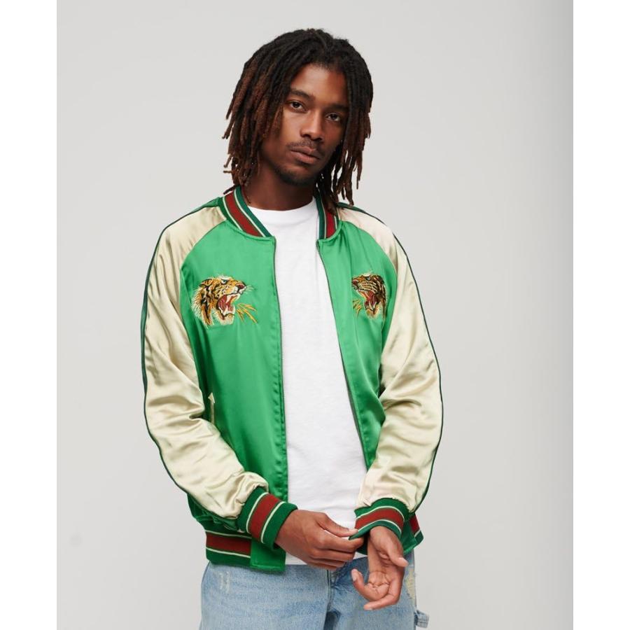 【並行輸入品】Superdry Mens Sukajan Embroidered Bomber Jacket Bowling Green Siの画像