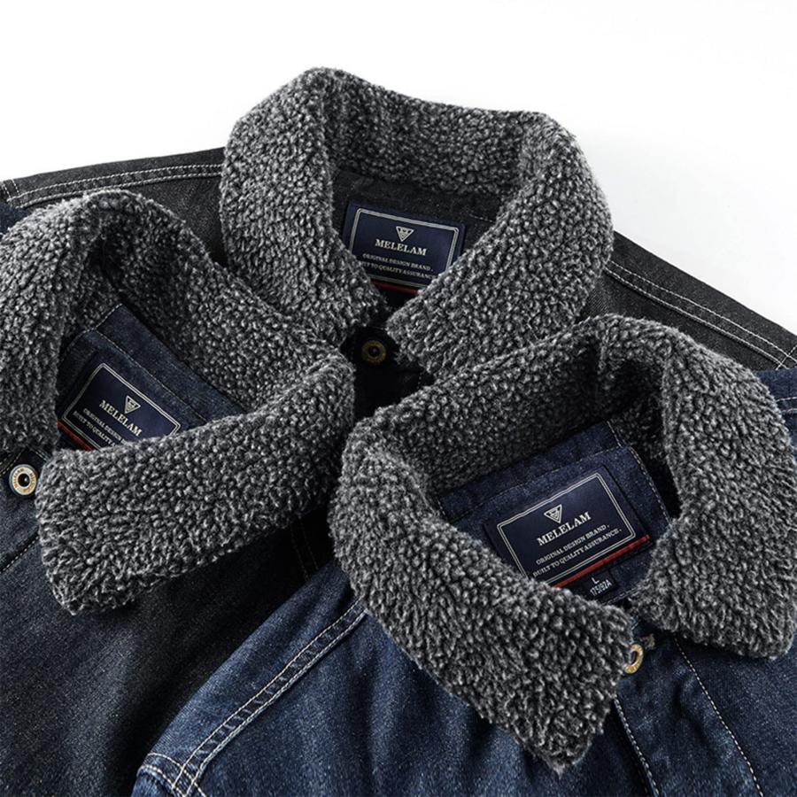 【並行輸入品】RTRDE Mens Jackets Casual Stylish, Winter Sherpa Lined Denim Jacの画像