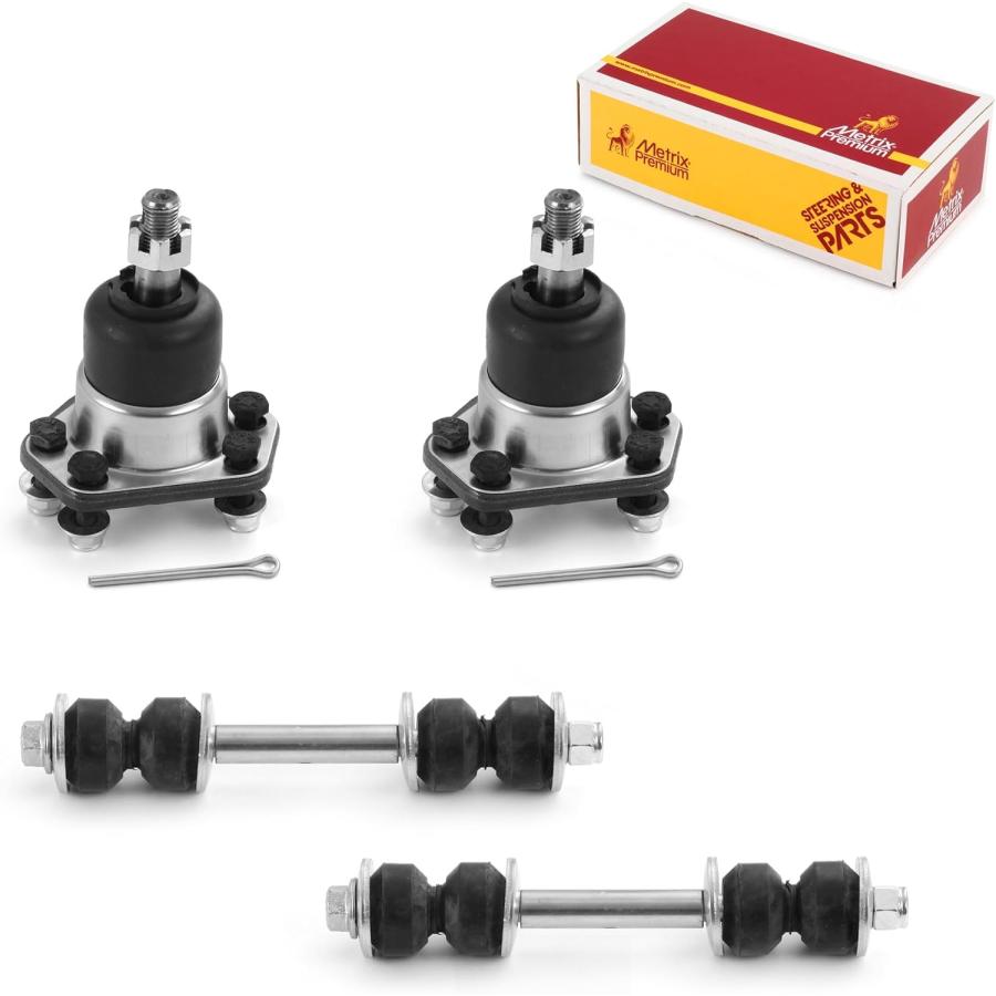 Metrix Premium 4PCS Front L/R Stabilizer Bar Link and Front Upper L/R