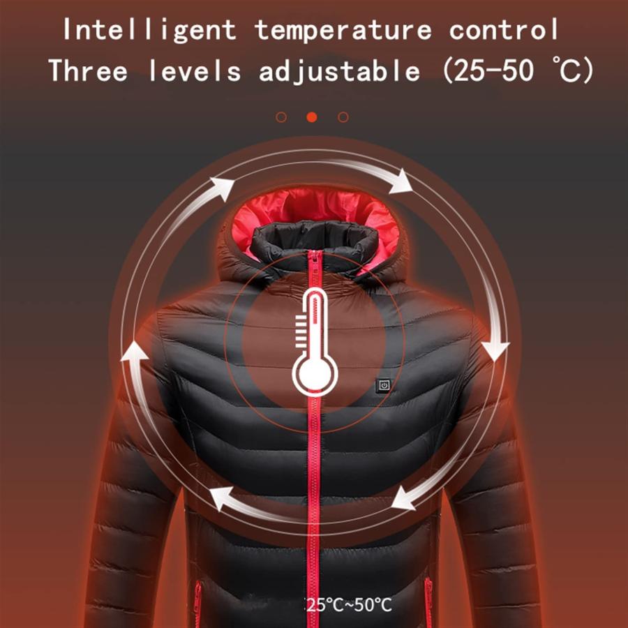 【並行輸入品】9 Areas Heated Jacket USB Men's Women's Winter Outdoor Electricの画像