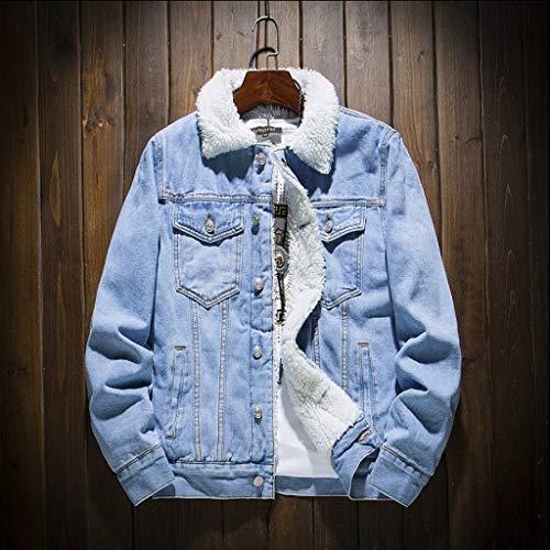 【並行輸入品】RTRDE Warm Jackets For Men, Sherpa Lined Denim Jackets Windproofの画像
