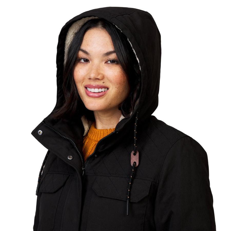 【並行輸入品】Free Country Women's Cascade Canvas Riva II Jacket Black Lの画像