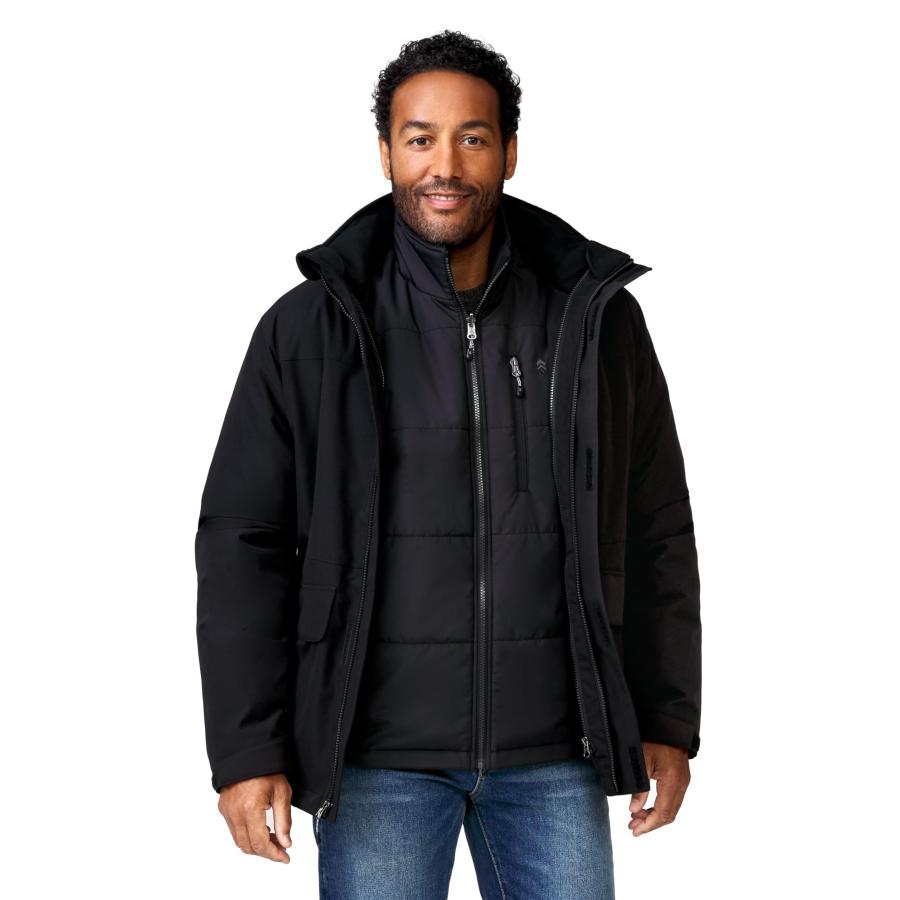 【並行輸入品】Free Country Men's Ski Patrol 3 in 1 Systems Jacket Black XXLの画像