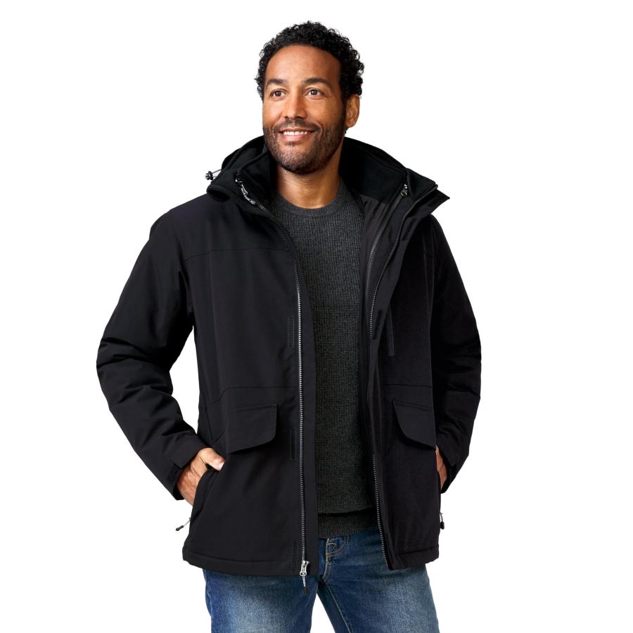 【並行輸入品】Free Country Men's Ski Patrol 3 in 1 Systems Jacket Black XXLの画像