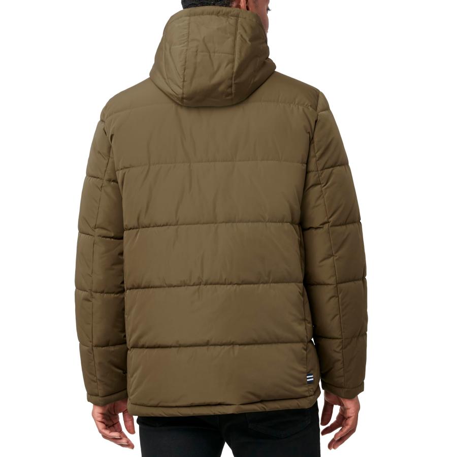 【並行輸入品】Nautica Men's Hooded Parka Jacket, Water and Wind Resistant, Oliの画像