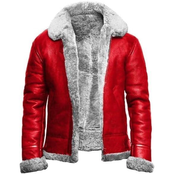 【並行輸入品】RushClothing Men's B3 Bomber Shearling Aviator Christmas Holidayの画像
