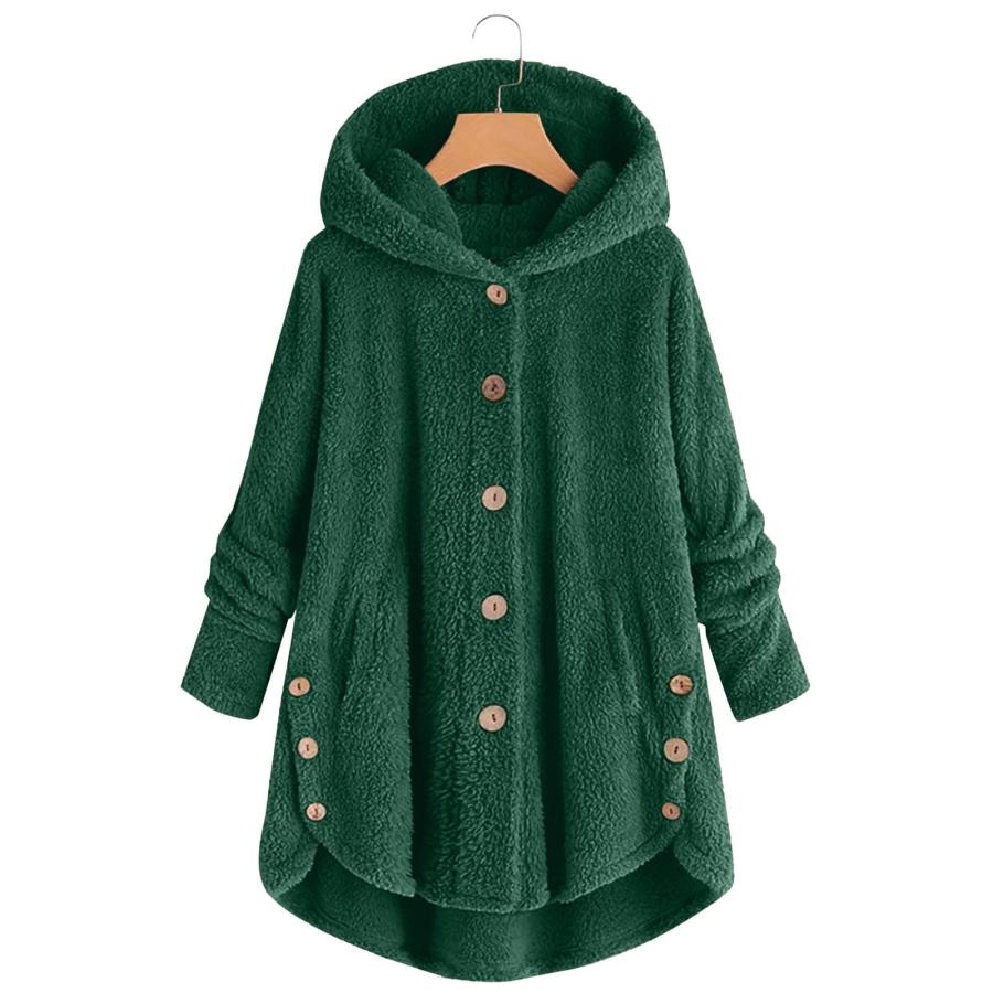 並行輸入品】Winter Coats for Women， Cute Fuzzy Fleece Button Down