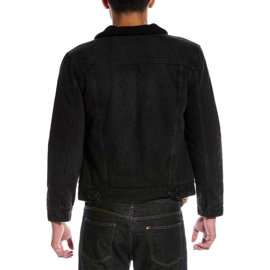 【並行輸入品】Vince Mens Trucker Jacket, M, Blackの画像