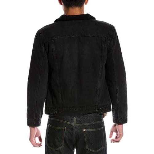 【並行輸入品】Vince Mens Trucker Jacket, M, Blackの画像