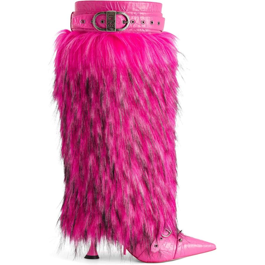 JW PEI Nico Faux Fur Studded Boot - Bright Pink　並行輸入品｜good-face｜02