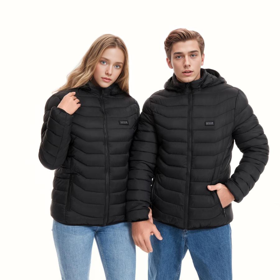 【並行輸入品】BeQeuewll Heated Jacket Lightweight Windproof Rechargeable Hoodiの画像