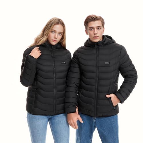 【並行輸入品】BeQeuewll Heated Jacket Lightweight Windproof Rechargeable Hoodiの画像