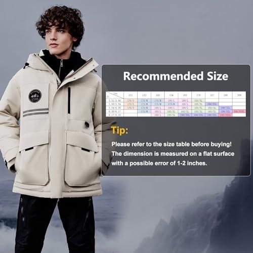 【並行輸入品】BOSIDENG Men's Cold Winter Goose Down Thickened Down Jacket, Hooの画像