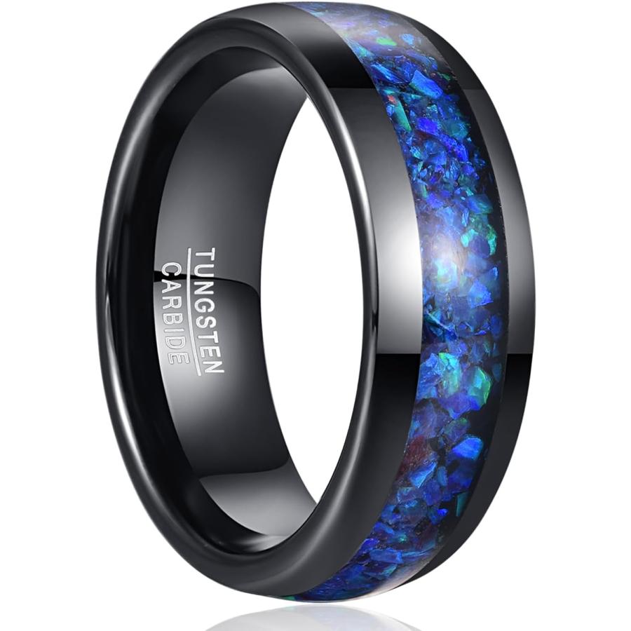 並行輸入品】NUNCAD タングステンリング メンズ 結婚指輪 ブルー