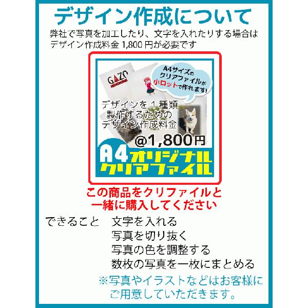 ノンジャンル　クリアファイル　大量　まとめ売り オリジナルクリアファイルA4サイズ ひとつのデザインで51〜100枚