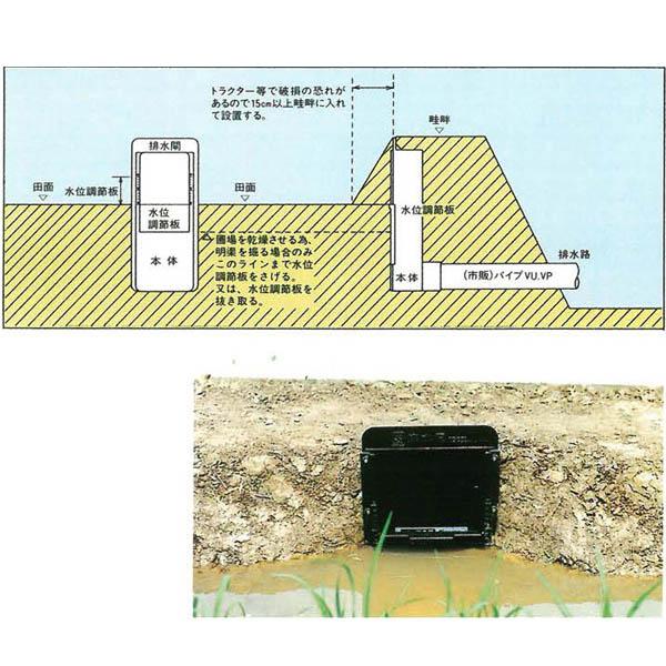 シンワ　排水口　150型　田んぼ　水管理　排水閘_3