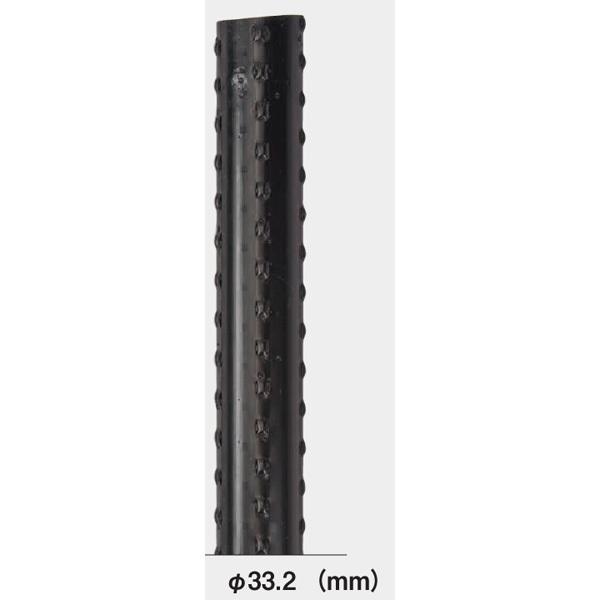 【10本組】鋼管竹　イボ竹　1.8m×Φ33.2mm　黒　枝受支柱【送料無料】