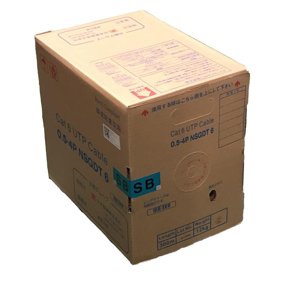 日本製線 Cat6 LANケーブル（300m巻き） NSGDT6 0.5mm-4P 水 : Good-Item 1号店 - 通販 ...