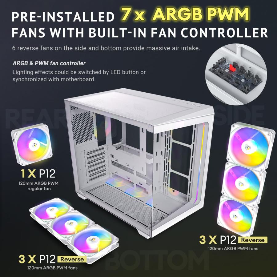Antec PCケース ピラーレス Constellation C5 ARGB White : Good-Item
