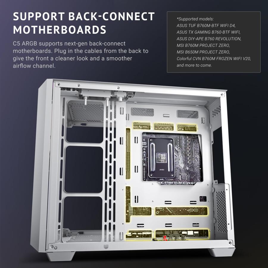 Antec PCケース ピラーレス Constellation C5 ARGB White : Good-Item