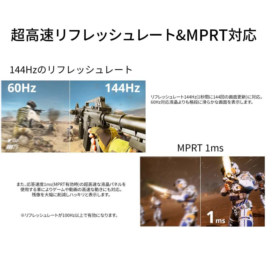 JAPANNEXT 21.5インチ ゲーミングモニター 144Hz 1ms フルHD 1920x1080解像度 TN パネル ディスプレイ (HDMI