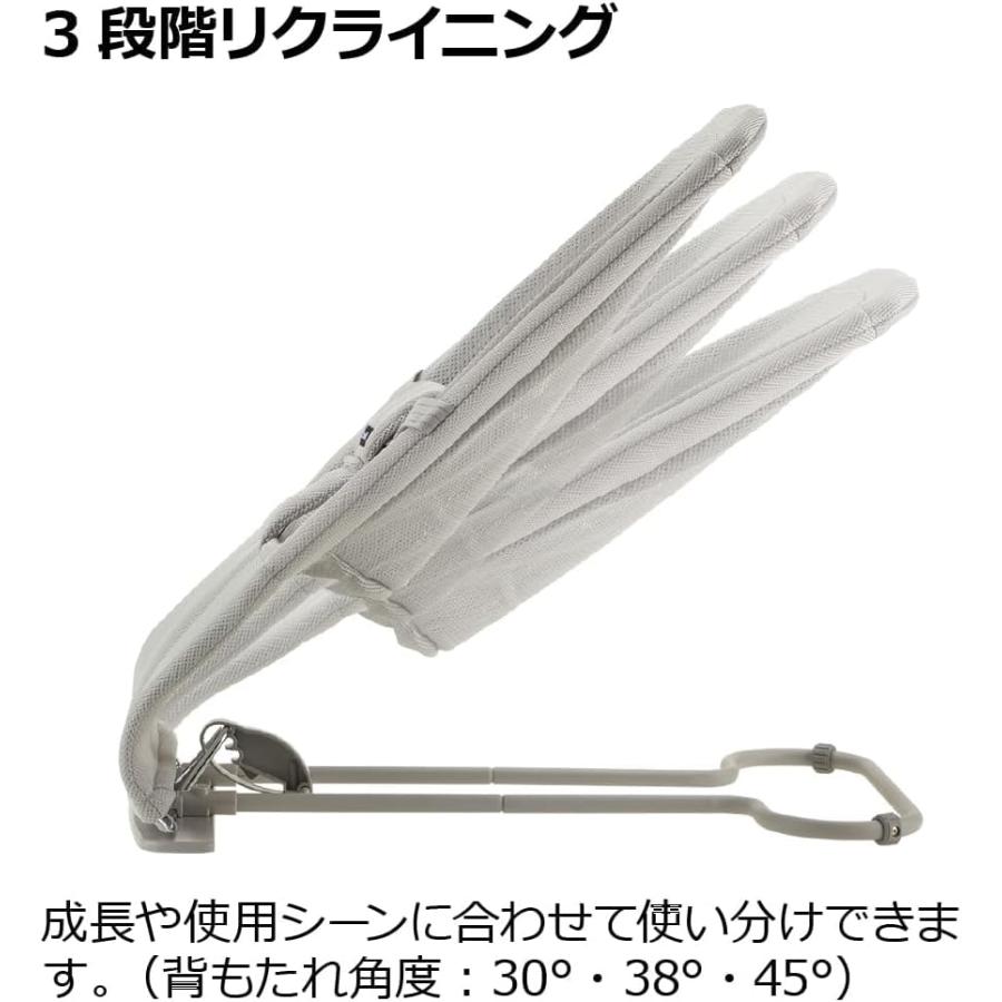 リッチェル(Richell) バウンシングシートN ライトグレー 対象月齢：1カ月〜24カ月頃 折り畳み可能_3