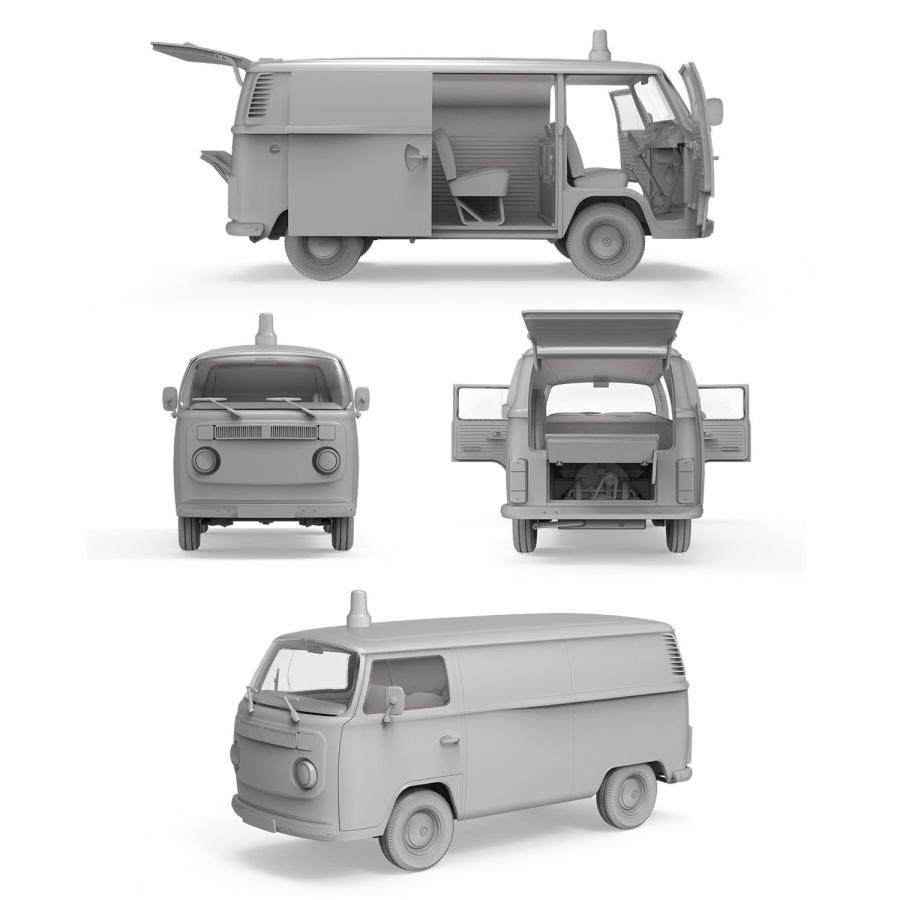 AKインタラクティブ 1/35 1972 ワンボックスカー コマーシャルバンタイプ プラモデル AK35024 (自動車)の画像