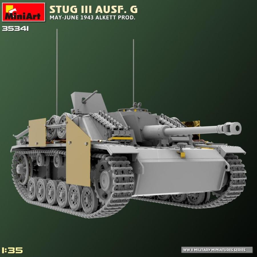 ミニアート 1/35 WW.II ドイツ軍 III号突撃砲 G型 アルケット社製 1943年5月-6月 プラモデル MA35341の画像