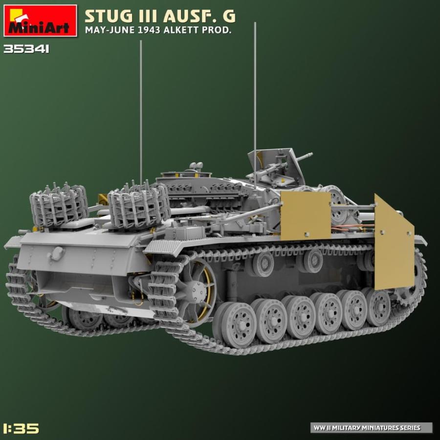 ミニアート 1/35 WW.II ドイツ軍 III号突撃砲 G型 アルケット社製 1943年5月-6月 プラモデル MA35341の画像