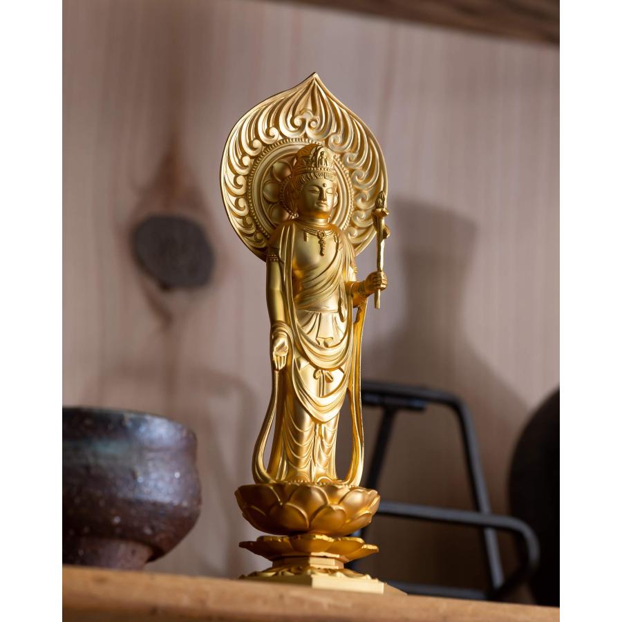仏像 聖観音菩薩 15cm(金メッキ/24金) 仏師:牧田秀雲 原型_ 仏像 聖観音菩薩 15cm(金メッキ/24金) 仏師:牧田秀雲 原型_