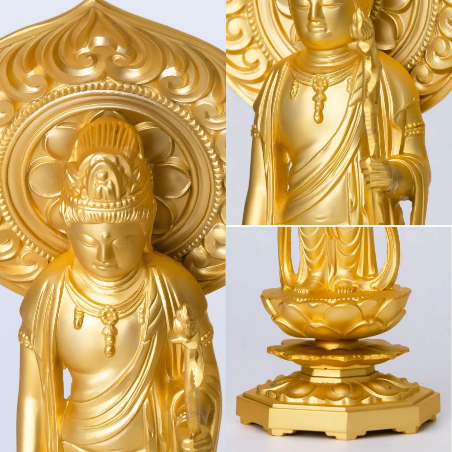 仏像 聖観音菩薩 15cm(金メッキ/24金) 仏師:牧田秀雲 原型_ 仏像 聖観音菩薩 15cm(金メッキ/24金) 仏師:牧田秀雲 原型_