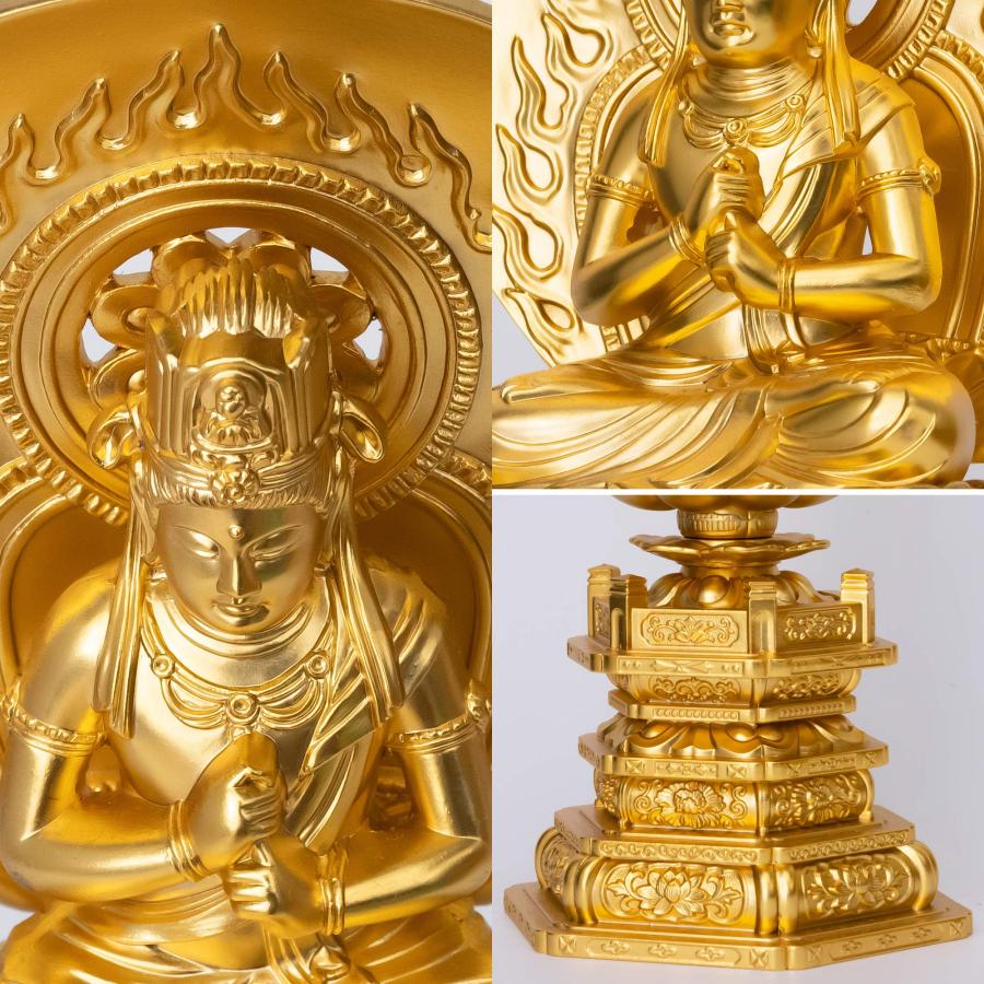 仏像 大日如来 18.5cm(金メッキ/24金) 仏師：牧田秀雲 原型＿