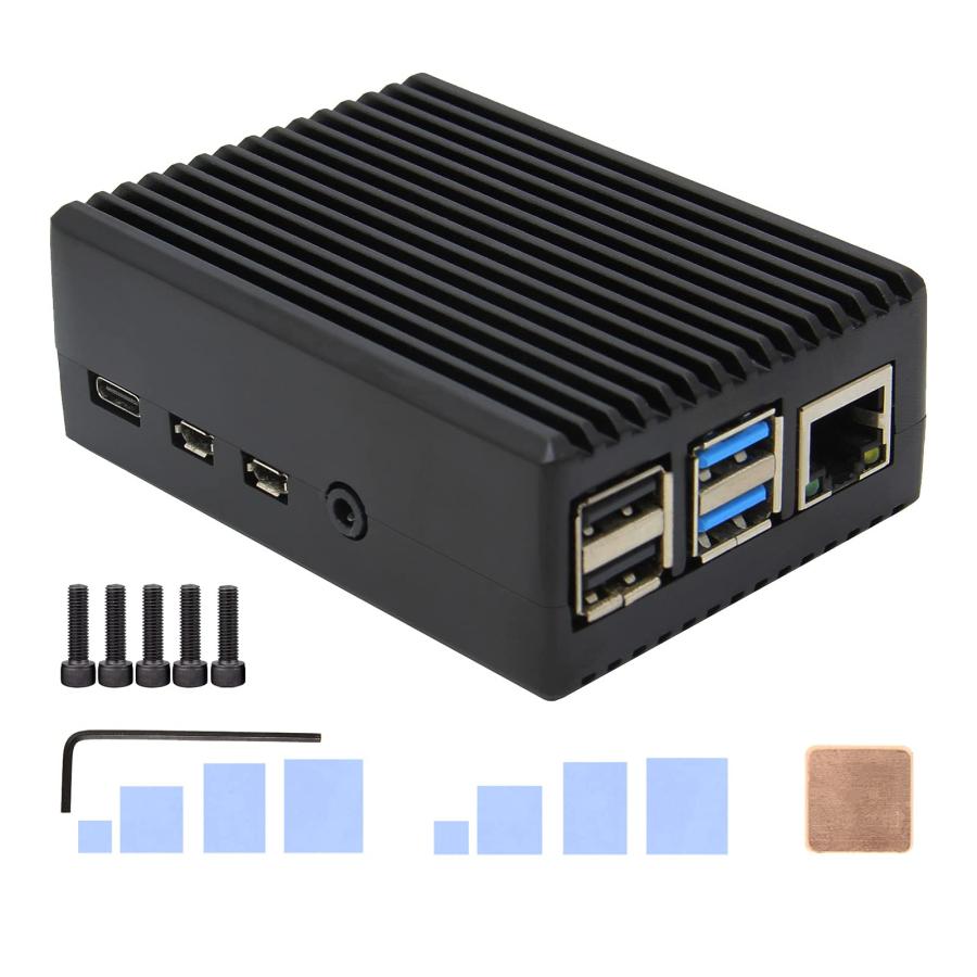 Geekworm Raspberry Pi 4 ケース 受動冷却金属ケース＆アルミ合金