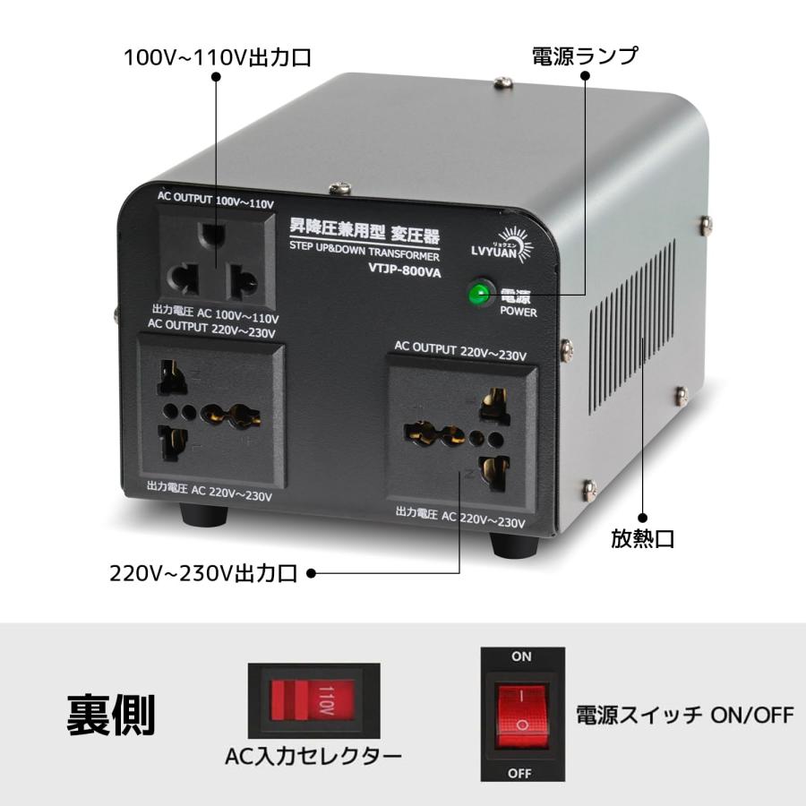 Lvyuan VTF-1500 変圧器 Amazon.co.jp: LVYUAN（リョクエン）1500W 海外国内両用型変圧器