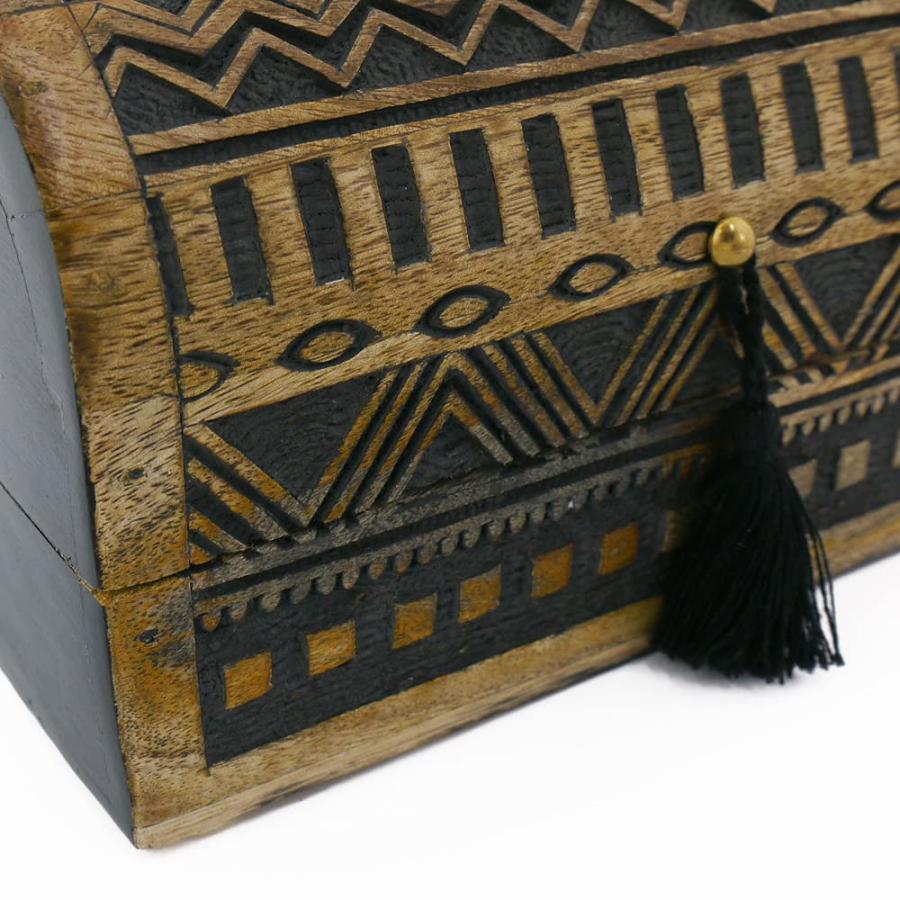 アンティーク風 木箱 宝箱 ウッドボックス Lサイズ : Good-Item