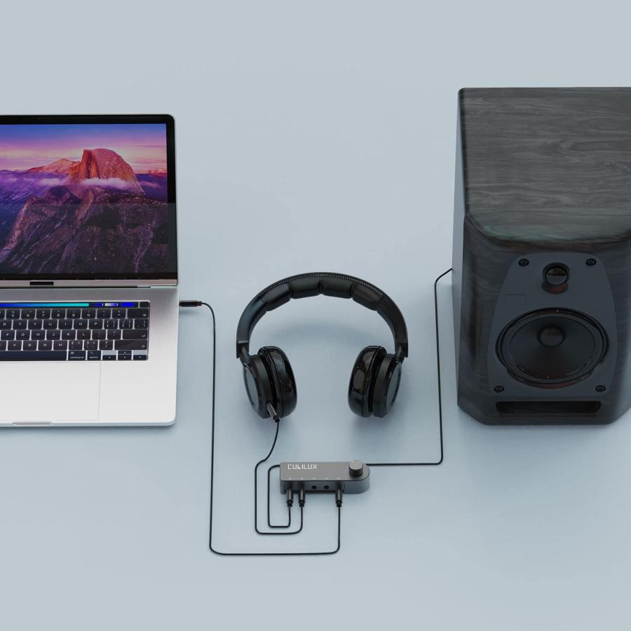 Cubilux 4ウェイ双方向3.5mmオーディオスイッチャー、4ポート Cubilux 4ウェイ双方向3.5mmオーディオスイッチャー、4ポート