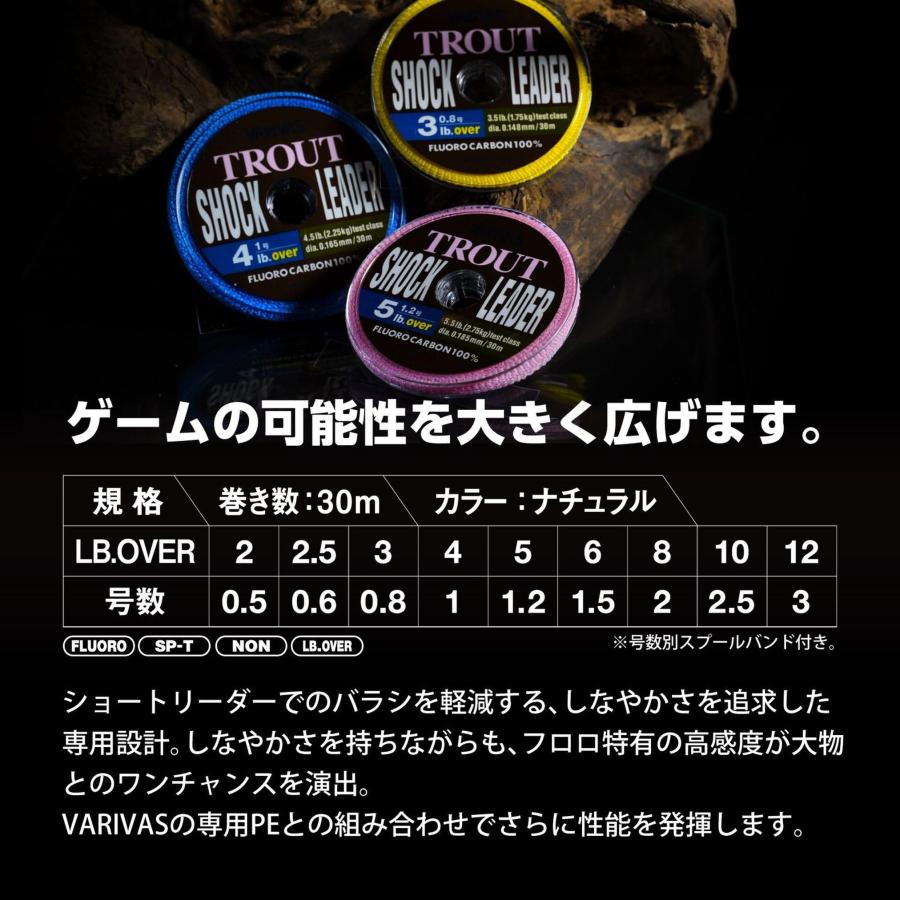 バリバス(VARIVAS) トラウトショックリーダーフロロカーボン 30m 1.2号 (5lb.over) |  | 02