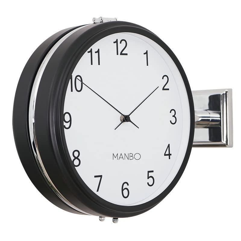 両面電波時計manbo-s 直径31cm 掛け時計 おしゃれ アンティーク