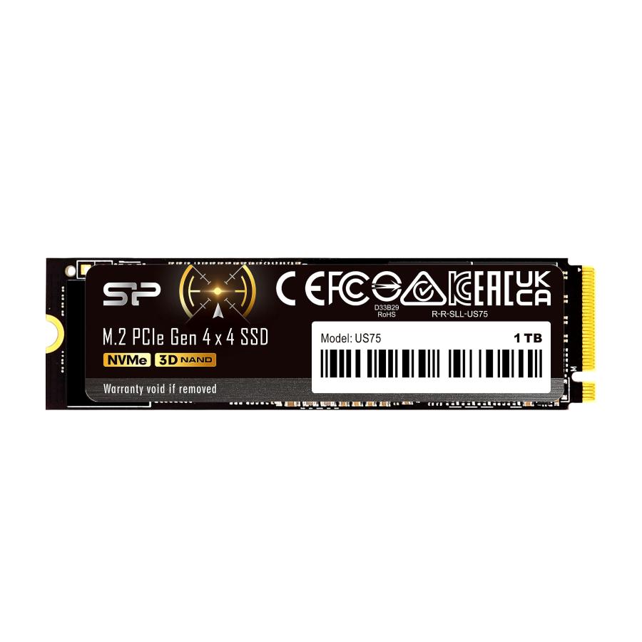 シリコンパワー 1TB US75 PCIe Gen4 M.2 2280 SSD シリコンパワー 1TB US75 NVMe PCIe Gen4 M.2 2280 SSD R/W 最大