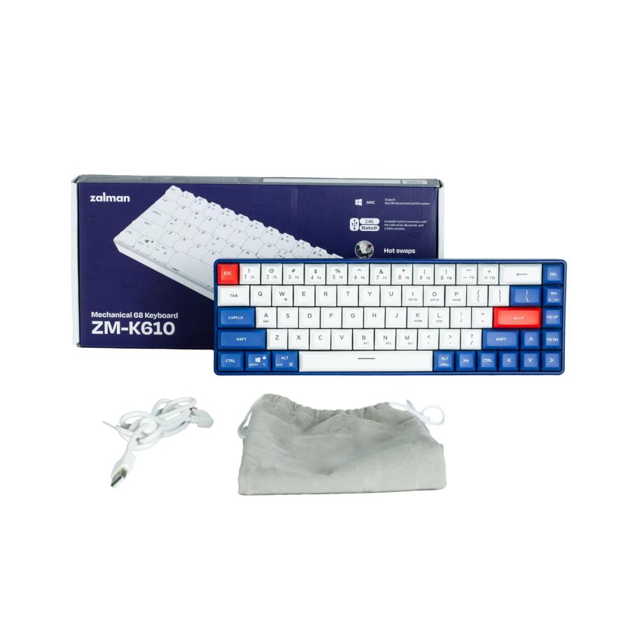 ZALMAN K610 (茶軸/ブルー) ゲーミングキーボード ZM-K610 BLN KB718 |  | 08