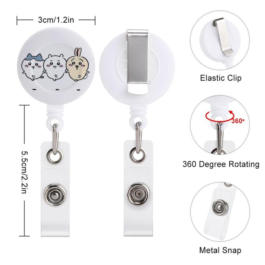 可愛 小動物 アニメです 吊り下げ名札用リール リールキーホルダー 強力 金属ワイヤー 伸びるリールストラップ リールクリップ 社員証/定期入れ/パス |  | 01