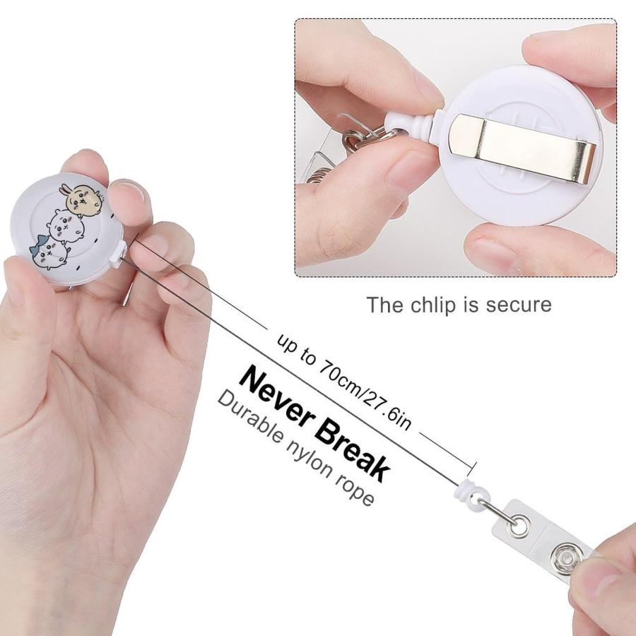 可愛 小動物 アニメです 吊り下げ名札用リール リールキーホルダー 強力 金属ワイヤー 伸びるリールストラップ リールクリップ 社員証/定期入れ/パス |  | 02