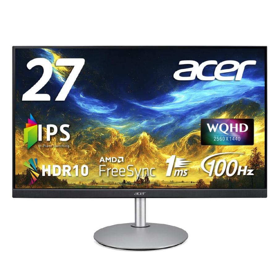 Acer モニター 27インチ IPS 非光沢 WQHD 100Hz 1ms 高さ調整 Acer モニター 27インチ IPS 非光沢 WQHD 100Hz 1ms 高さ調整