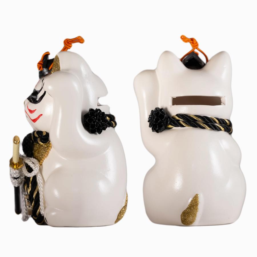 芦屋小雁作　招き猫 Amazon.co.jp: ご縁猫 福あつめ(S-SIZE 金 Gold）右手あげ/陶器