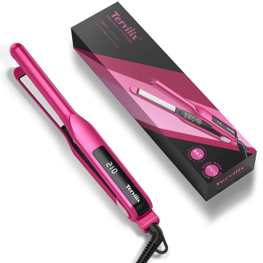 Terviiix 前髪用ヘアアイロン 15mmストレートアイロン 10秒の