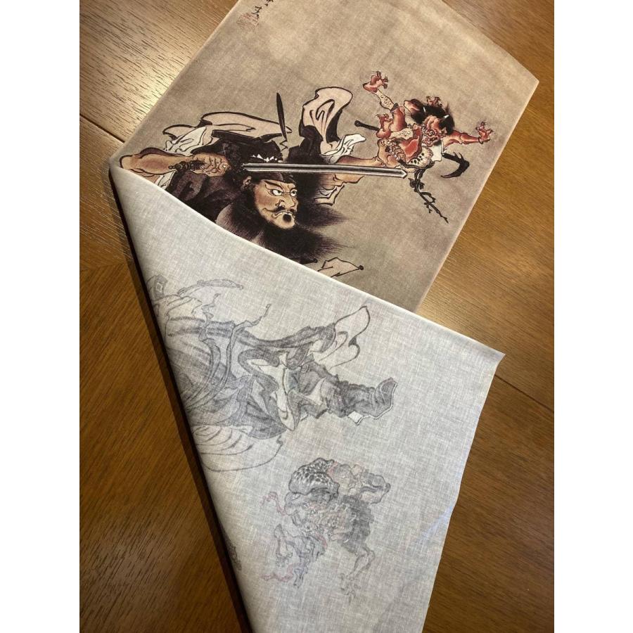 古今東西 浮世絵 手ぬぐい　河鍋暁斎　雷神　その2 Amazon｜古今東西 浮世絵 手ぬぐい 河鍋暁斎 雷神 その2