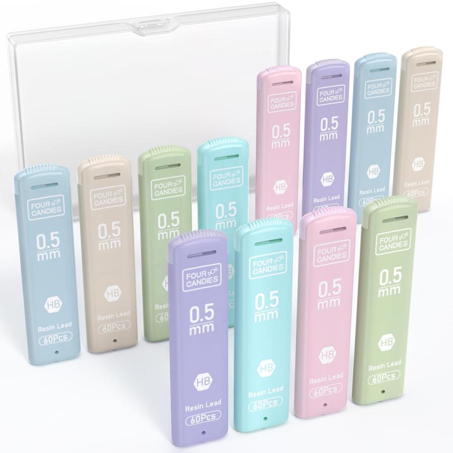 Four Candies 0.5mm芯替芯 720本 HB 折れにくい シャープペンシル替芯